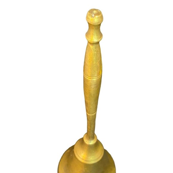 Vintage Solid Brass Bell Hand Ringer Made In India - Picture 9 of 10